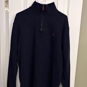 Polo Ralph Lauren Navy Zip Up Sweater